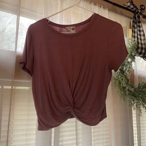Cropped pink short sleeve shirt from TJMaxx
